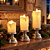 Trio de Velas com Castiçal Dourado (LED) - Imagem 2
