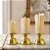 Trio de Velas com Castiçal Dourado (LED) - Imagem 3