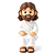 Mini Estátua Jesus Cristo Sentado (4cm) - Imagem 1