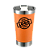 Copo Térmico Liso Laranja Com Tampa Para Personalização 473ml - Imagem 1