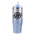 Garrafa Térmica Canudo 890ml Glitter Azul - Imagem 1