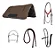 Kit manta grossa + rédea + freio + cabresto + cabeçada - Imagem 1