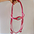 Cabeçada cor de rosa para cavalo/égua em couro legítimo tratado - Imagem 5