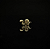 Piercing de cobra liso banhado a ouro - Imagem 1