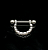 Piercing meia argola texturizada - Imagem 1