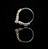 Piercing argola em V com pedraria - Imagem 1