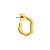 Brinco de Argola Ondulada Ouro 23mm - La Jenni - Imagem 1