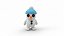 MINI BONECO DE NEVE COM GORRO ARTICULADO - Imagem 1