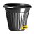 VASO REDONDO PRETO N°36 16 L - Imagem 1