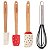 KIT 4 UTENSILIOS SILICONE, MADEIRA E FERRO - Imagem 1