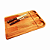 Kit para Churrasco Personalizado - com Tábua de Eucalipto, Faca e Garfo Inox Talberg - 30x45 cm - Imagem 2