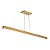 Luminária Pendente Retangular Linear Dourado 1 Mt - Imagem 1