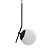 Lustre Pendente Jabuticaba Inclinado Globo 15 cm Preto 110v/220v - Imagem 2
