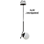 Lustre Pendente Jabuticaba Inclinado Globo 15 cm Preto 110v/220v - Imagem 5