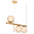 Pendente Teto Jabuticaba Para Sala/Mesa de Jantar Com 3 globos Vidro 15 cm Dourado - Imagem 2