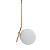 Lustre Pendente Jabuticaba Inclinado Globo 15 cm Dourado 110v/220v - Imagem 2