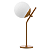 Abajur Luminária de Mesa Moon Inclinado Com Globo Vidro 15 cm Dourado - Imagem 1
