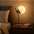 Abajur Luminária de Mesa Moon Inclinado Com Globo Vidro 15 cm Branco - Imagem 4