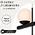 Pendente Teto Jabuticaba Para Sala/Mesa de Jantar Com 3 globos Vidro 15 cm Preto - Imagem 5