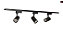 Kit Trilho Eletrificado 1mt + 3 Spots Led 10W Luz Frio 127/220v Preto - Imagem 2