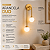 Arandela Dourada Fosca de Parede Duo com 2 Globos de Vidro Branco – G9 - Imagem 6