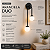 Arandela Preta Fosca de Parede Duo com 2 Globos de Vidro Branco – G9 - Imagem 6