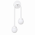Arandela Branca Fosca de Parede Duo com 2 Globos de Vidro Branco – G9 - Imagem 1