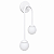 Arandela Branca Fosca de Parede Duo com 2 Globos de Vidro Branco – G9 - Imagem 2