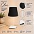 Abajur de Mesa Moderno Branco Fosco com Cúpula em Tecido Branco/Preto para Quarto Sala Escritório e Home Office - Imagem 4