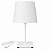 Abajur de Mesa Moderno Branco Fosco com Cúpula em Tecido Branco/Preto para Quarto Sala Escritório e Home Office - Imagem 3