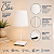 Abajur de Mesa Moderno Branco Fosco com Cúpula em Tecido Branco/Preto para Quarto Sala Escritório e Home Office - Imagem 5