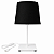 Abajur de Mesa Moderno Branco Fosco com Cúpula em Tecido Branco/Preto para Quarto Sala Escritório e Home Office - Imagem 2