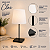 Abajur de Mesa Moderno Preto Fosco com Cúpula em Tecido Branco/Preto para Quarto Sala Escritório e Home Office - Imagem 5