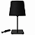 Abajur de Mesa Moderno Preto Fosco com Cúpula em Tecido Branco/Preto para Quarto Sala Escritório e Home Office - Imagem 2