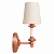 Arandela Colonial Clássica Cobre de Parede com Cúpula de Linho Luminária Decorativa para Sala, Quarto e Hall - Imagem 1