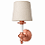 Arandela Colonial Clássica Cobre de Parede com Cúpula de Linho Luminária Decorativa para Sala, Quarto e Hall - Imagem 3