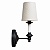 Arandela Colonial Clássica Preto de Parede com Cúpula de Linho Luminária Decorativa para Sala, Quarto e Hall - Imagem 1