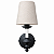 Arandela Colonial Clássica Preto de Parede com Cúpula de Linho Luminária Decorativa para Sala, Quarto e Hall - Imagem 2