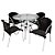 Conjunto Calais mesa aro 60 + 4 cadeiras empilháveis - Imagem 1