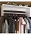 Arara de Roupa Cabideiro Parede - Quarto, Lavanderia 100% MDF - Imagem 2