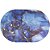 Tapete Antiderrapante absorvente Oval Lama de Diatomaceas 58x38cm Mármore Azul - Imagem 1