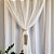 Cortina de Renda com Forro Clássica Olímpia Interlar 350x220cm Marfim - Imagem 4