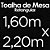 Toalha de Mesa Retangular 6 Lugares Buddemeyer 160x220cm Vinho Fio Tinto - Imagem 4