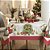 Toalha de Mesa Quadrada 4 Lugares Natal Karsten 140x140cm Fábula do Noel - Imagem 1