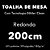 Toalha de Mesa Redonda 8 Lugares Dohler Clean Passion 200cm Bege - Imagem 5