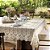 Toalha de Mesa Retangular 6 Lugares Renda Clássica Arabesco Interlar 150x220cm Marfim - Imagem 1