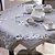 Toalha Centro de Mesa Rendada Jolitex 85x85cm Denver Cinza/Branco - Imagem 1