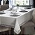 Toalha de Mesa Retangular 8 Lugares Rendada Delhi Branco/Branco - Imagem 1
