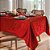 Toalha de Mesa Retangular 8 Lugares Dohler Requinte 160x270cm TJ-5795 Vermelha - Imagem 1