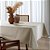 Toalha de Mesa Retangular 6 Lugares Dohler Clean Linhares 160x220cm AM5215 Natural - Imagem 1